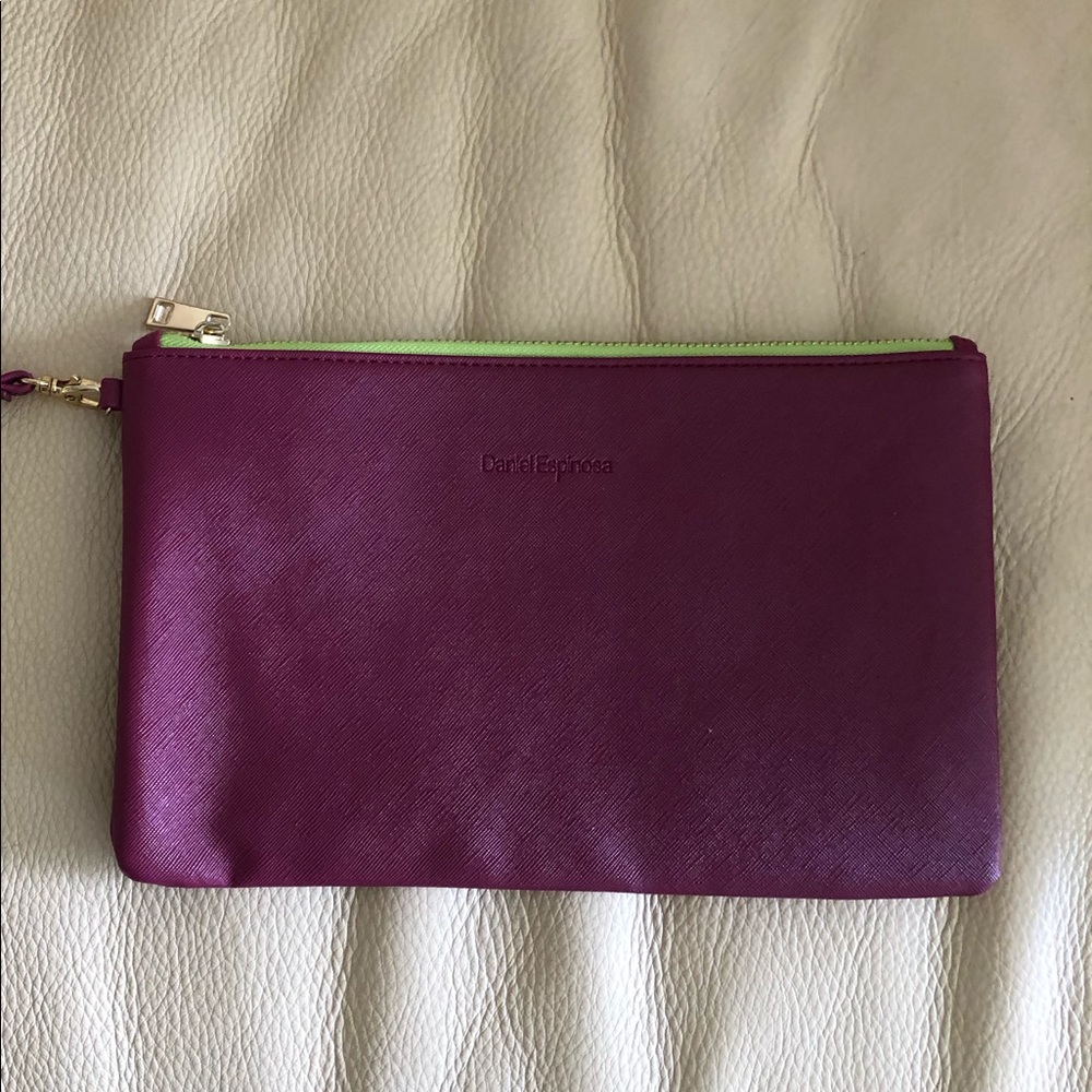 Daniel Espinosa Purple Leather Clutch/Wristlet